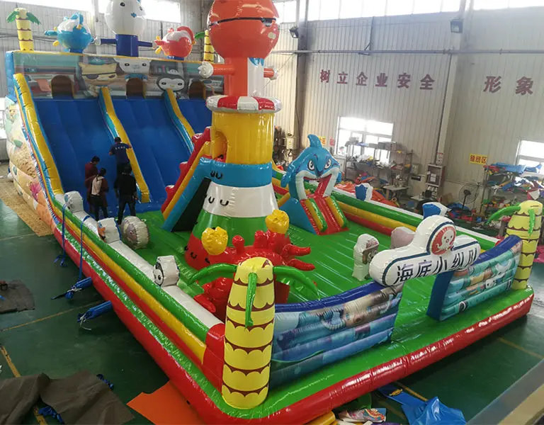 15X8m Octonauts Inflatable Castle Inflatable Bouncy with Slide 5 Years Warranty