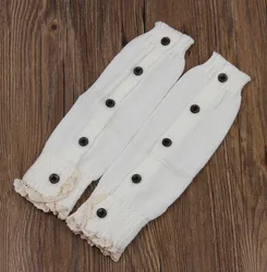 Оптовая продажа, вязаные крючком пуговицы, кружевные детские гетры