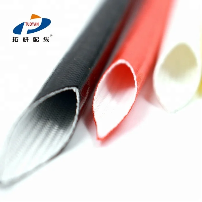 Hot sale -10~+200 degree Insulation Sleeving ROHS Certified Silicone Fiberglass Sleeving manufacture