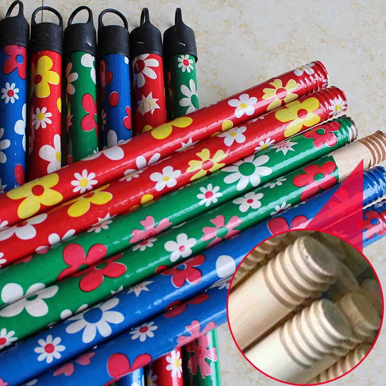 Оптовая продажа, популярные деревянные инструменты для уборки, ПВХ метла для цветов, метла, ручки, швабры, палочки