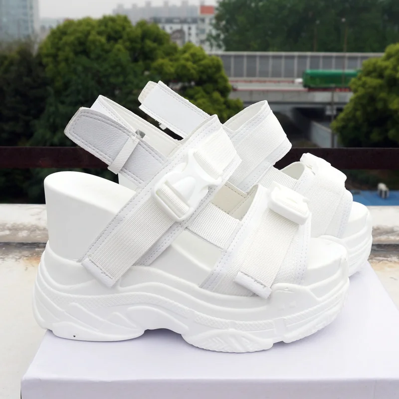 Irresistible Deals Custom Logo Dropshipping Women's Platform Wedges Sandals High Heel Gladiator Fashion Sneakers - Summer Comfort Shoes, 12CM - Image 3