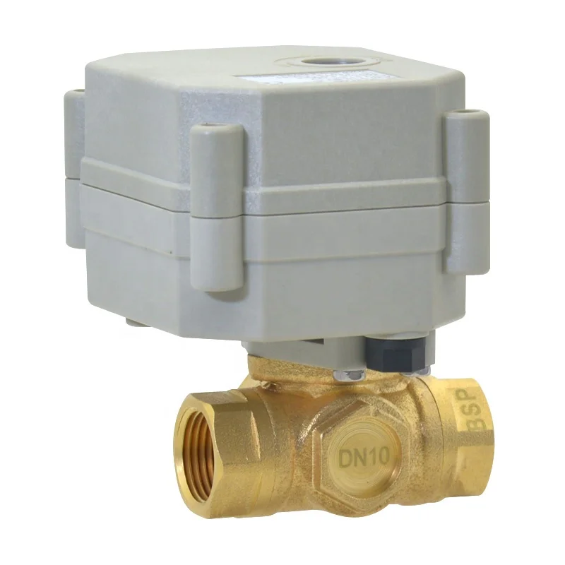 small size 2 way 1/4'' brass Electric actuator ball valve for water treatment