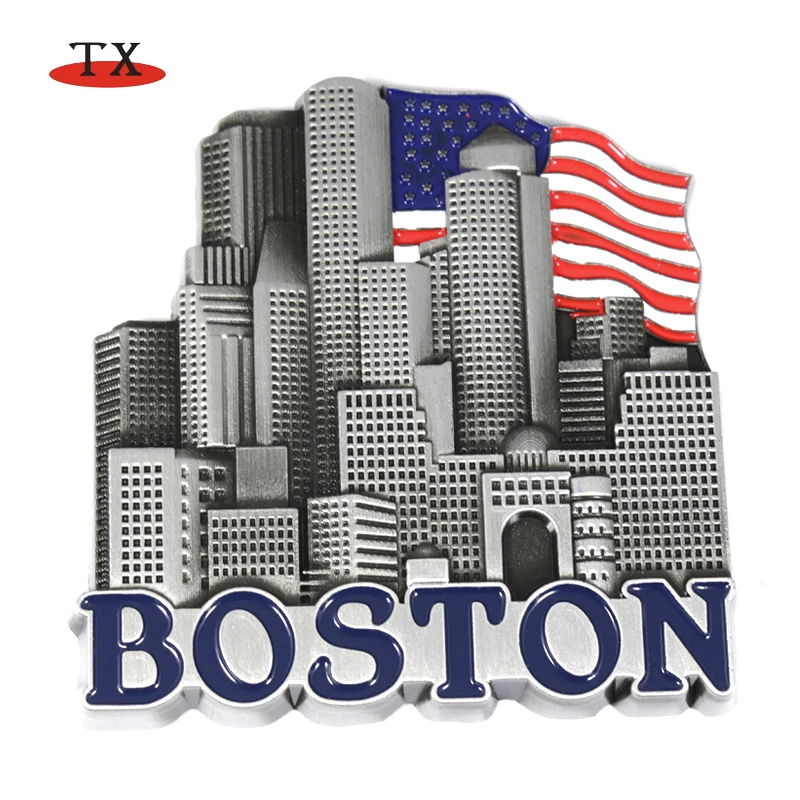 Boston Skyline Bottle Opener Magnet