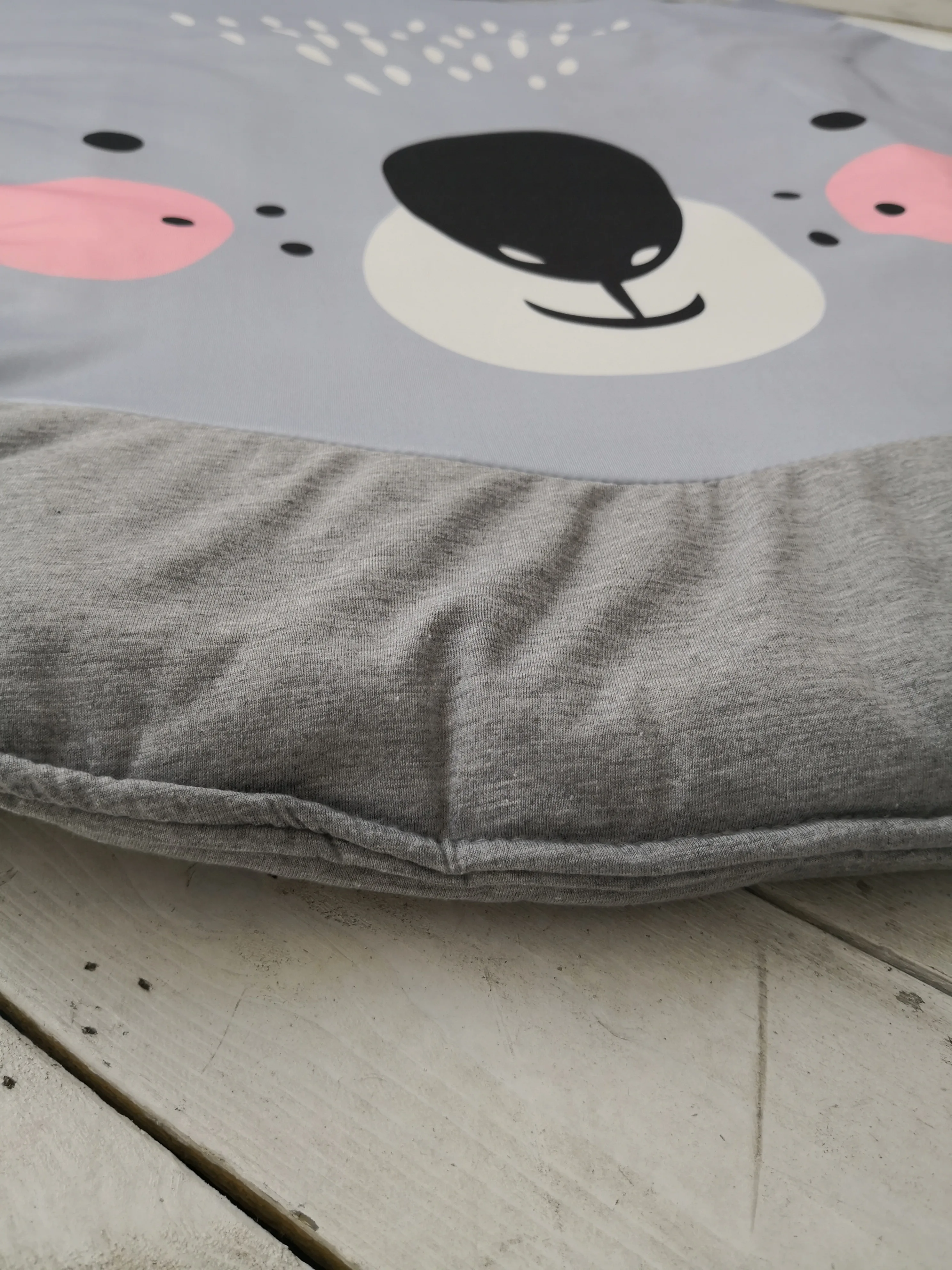 Новый серый круглый детский игровой коврик Koala толщина 2 см для скалолазания домашний