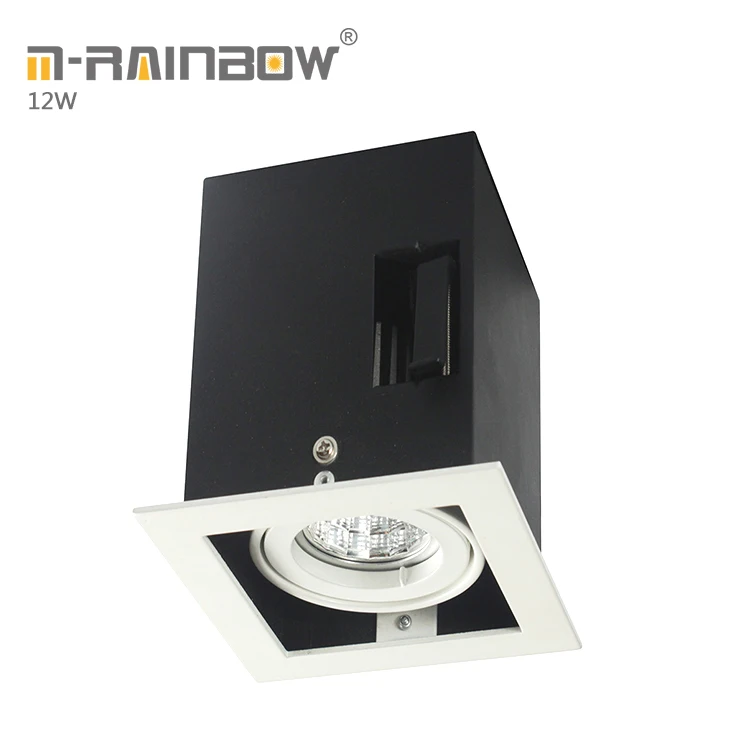 Магазины одежды музеев коммерческого освещения 12 Вт светодиодные сетки фары 1200lm удара встраиваемые светов решетки