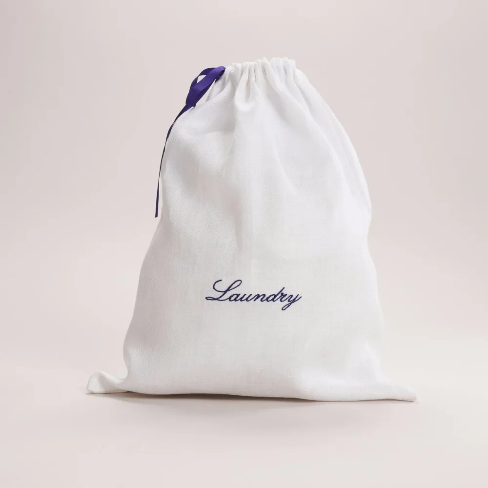 Source Luxury 2060# Natural Cotton Laundry Bag on m.
