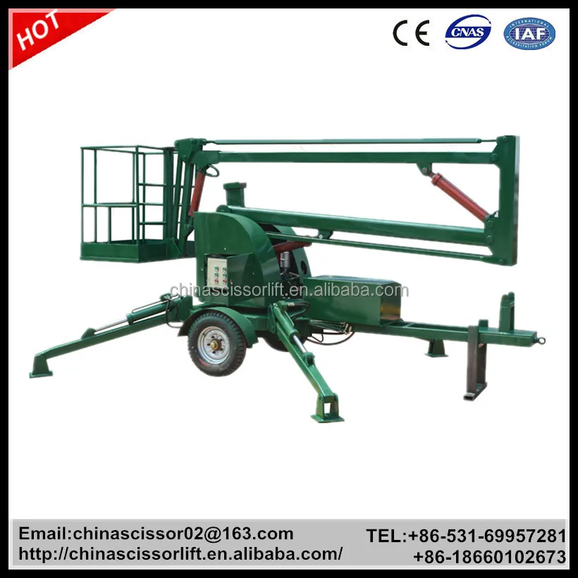 16m Towable Boom Spider Lift Lift Trailer Cherry Picker Tree Trimming