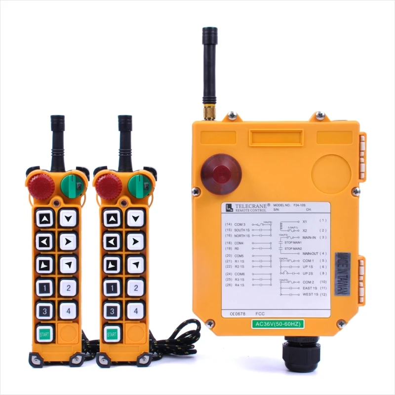 10 Channels 2 Tansmitters Industrial Wireless Crane Switch Hoist Remote Control 