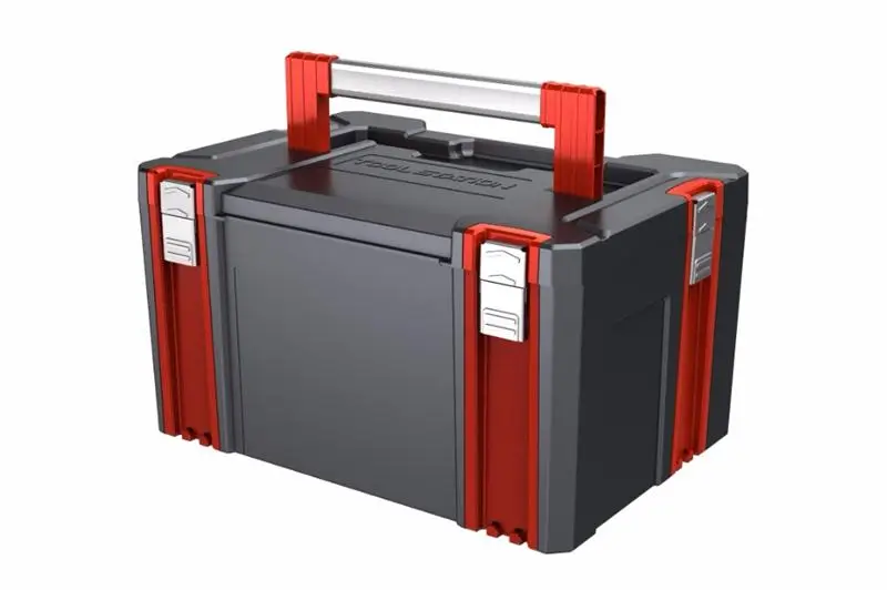 VERTAK Mechanic Modular ABS Plastic Toolbox with Small Middle and Large Stackable Tool Box