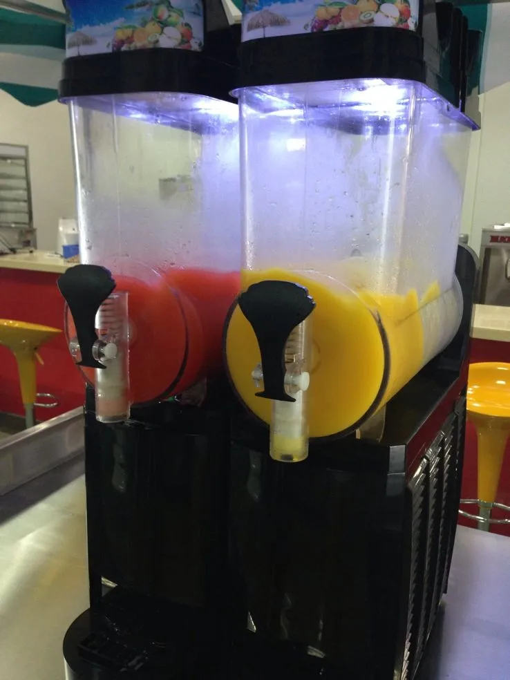 Double Cylinder Slush Vending Mixing Slushy Ice Making Slush Machine
