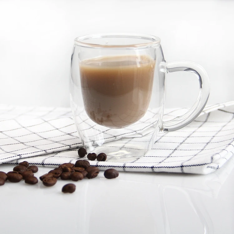 Handmade High Borosilicate Espresso Cups Glass Double Wall Glasses Tea