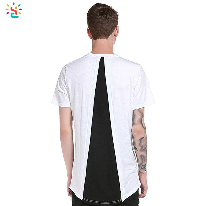 New Apparel Custom Modal Cotton T Shirt Two Color Hip Hop Curved Hem Half Black Half White Short Sleeve Shirts Buy Modal T Shirt Two Color T Shirt Half Black Half White Shirt