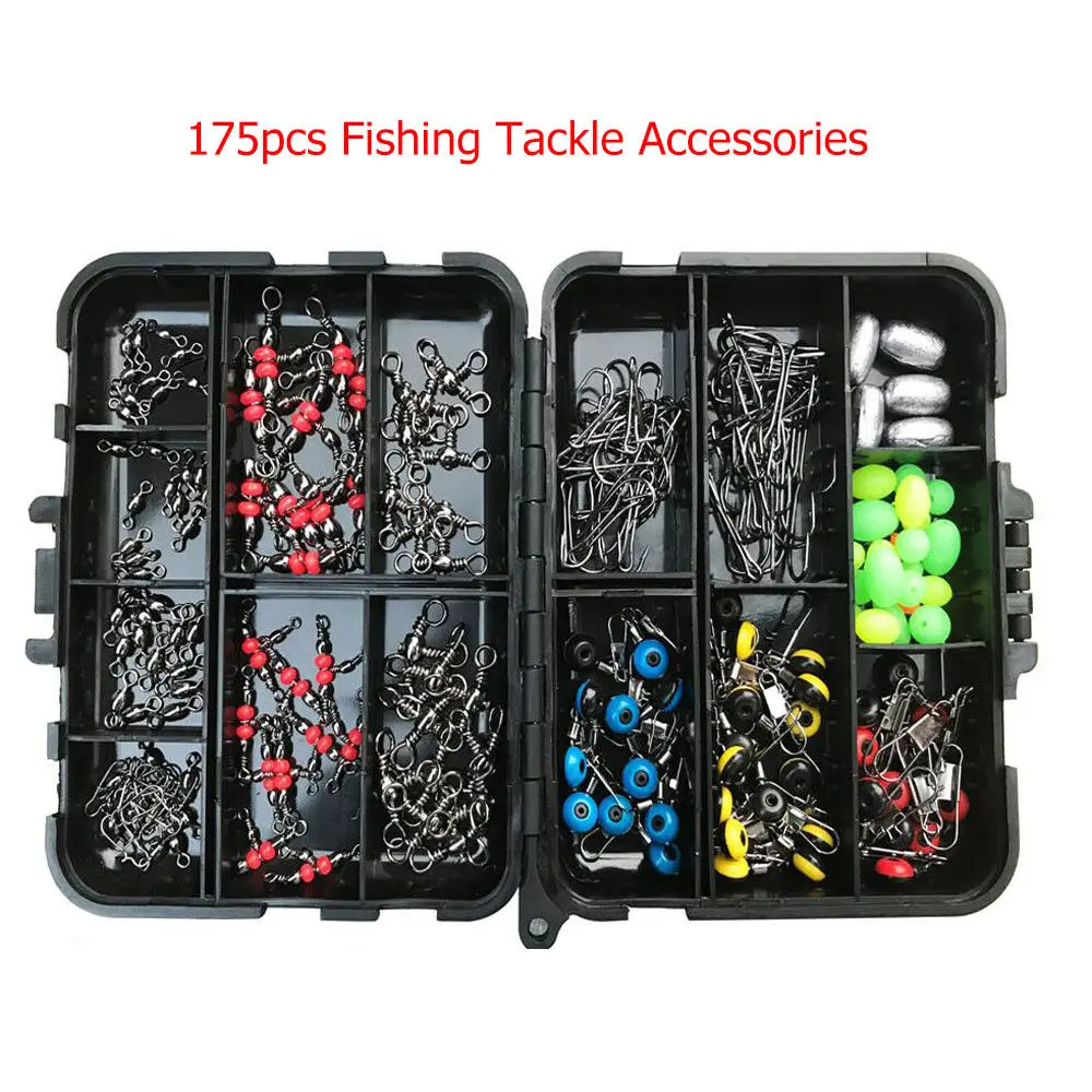 175pcs Fishing Accessories Set In Handy Box For Tackle Tools, Odm