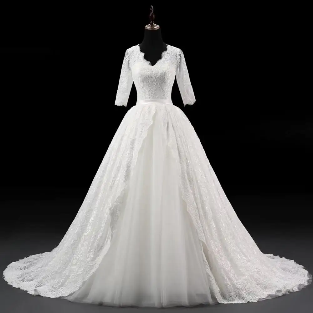 white wedding gown design