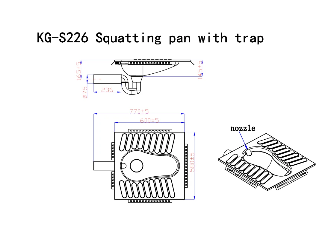 Nice Quality Asian Squat Toilet Pan Stainless Steel Turkish Toilet