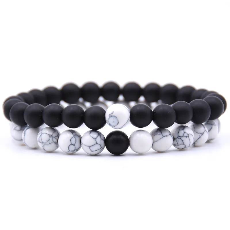 Conjunto De Pulseras De Piedra Natural Para Hombres Pareja Conjunto De Pulseras De Piedra Natural Para Hombres Pareja