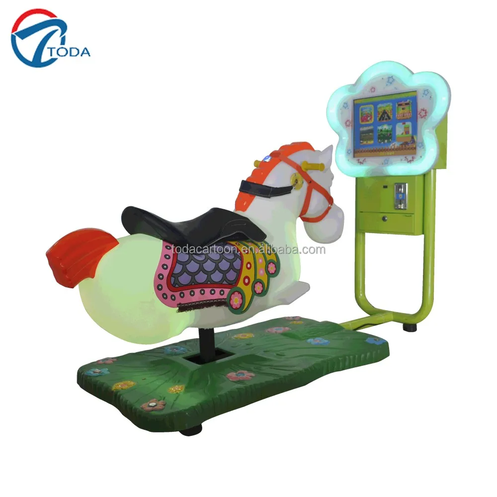 High Quality Coin Operated Kiddie Ride - 3D Horse Swing