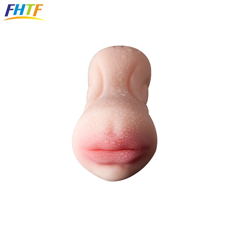 Dual Head Realistic Oral and Pussy Sex Toys Soft Rubber Jet Cup Male  Masturbation Tools