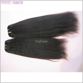 Virgin Hair Straight Coarse Yaki, Indian Italian yaki straight human hair