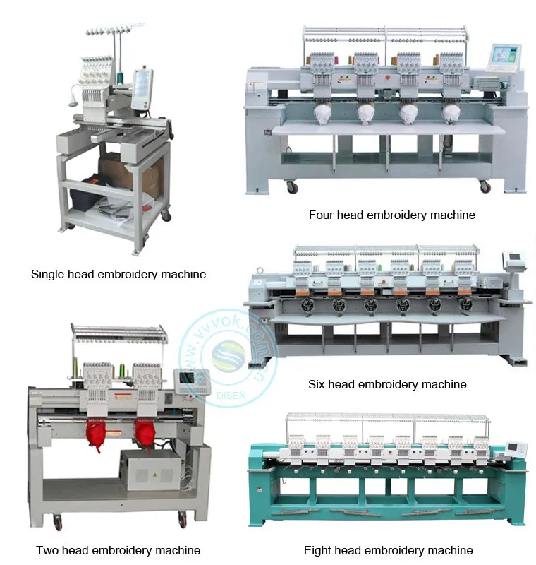 Made in China Industrial Sewing Machine 2 Head Embroidery Machine