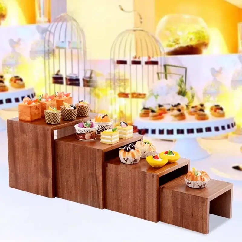 Gelaagde displaystandaards - Dessertverhogers Tafelrek, 4-delige
