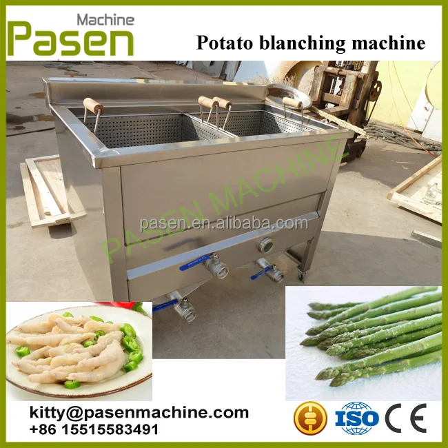 Low Energy Consumption Potato Slice Blanching Machine Vegetable Fruit Blancher Food Blanching Machine