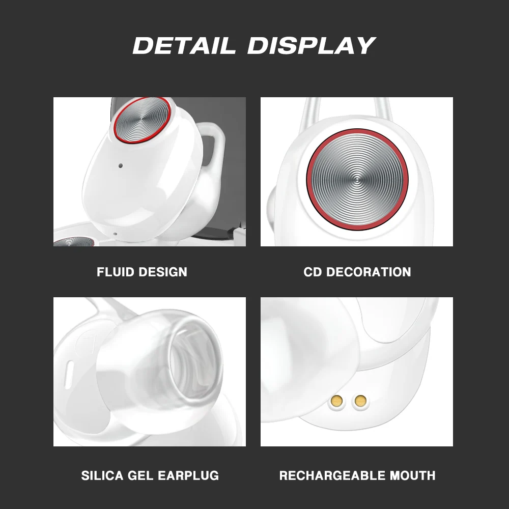 V5 Bluetooth Earphone with Charging Case Noise Cancelling Earbuds Sports Earphone Wireless Earphone for Running