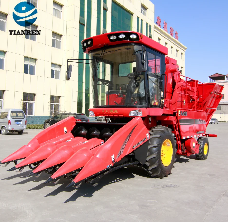 TIANREN 4 Row Small Self Propelled Corn Picker GOLD SUPPLIER CE CERTIFICATION