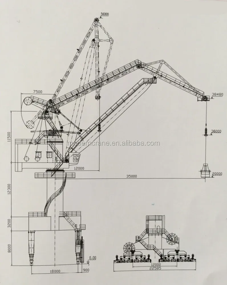 Easy and Simple to Handle Rail Type Harbour Portal Crane