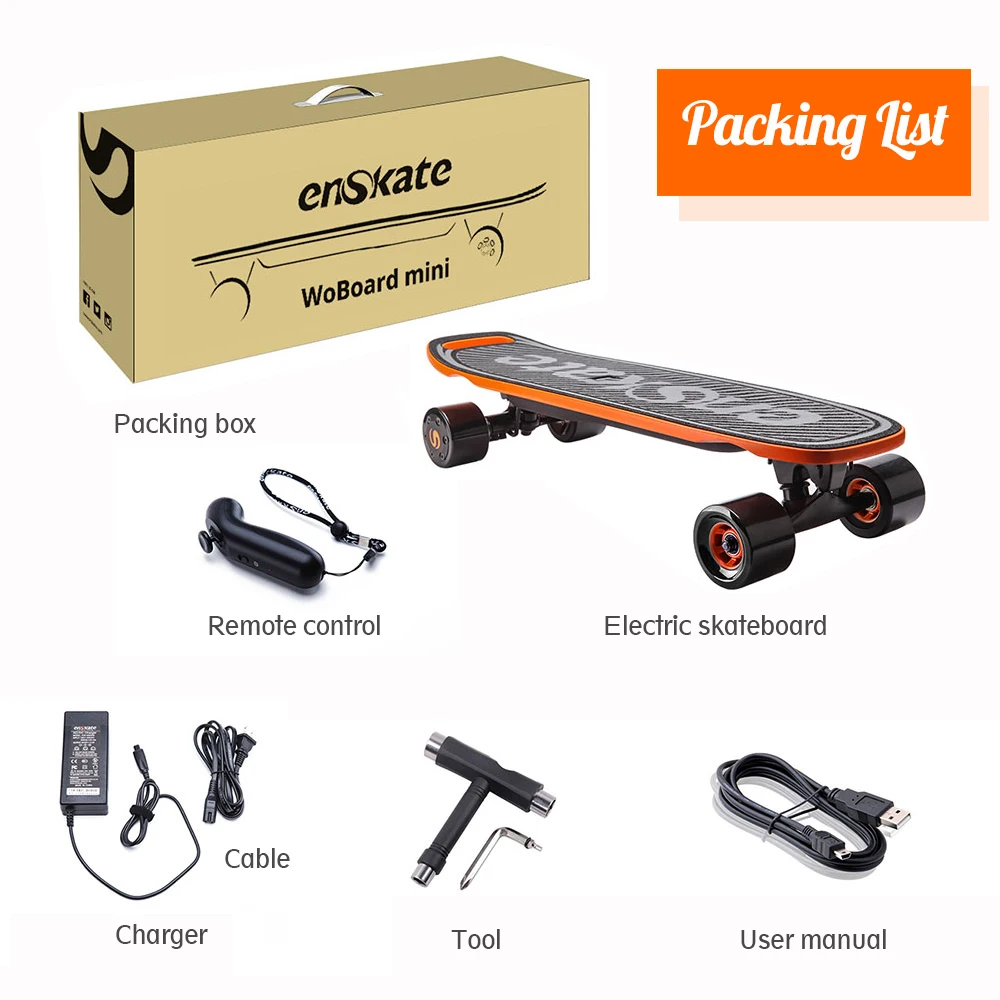 enSkate Woboard mini スケートボード スケボー コンパクト 初心者 スカートボード 最大時速20㎞/ℎ … (オレンジ)|  Alibaba.com