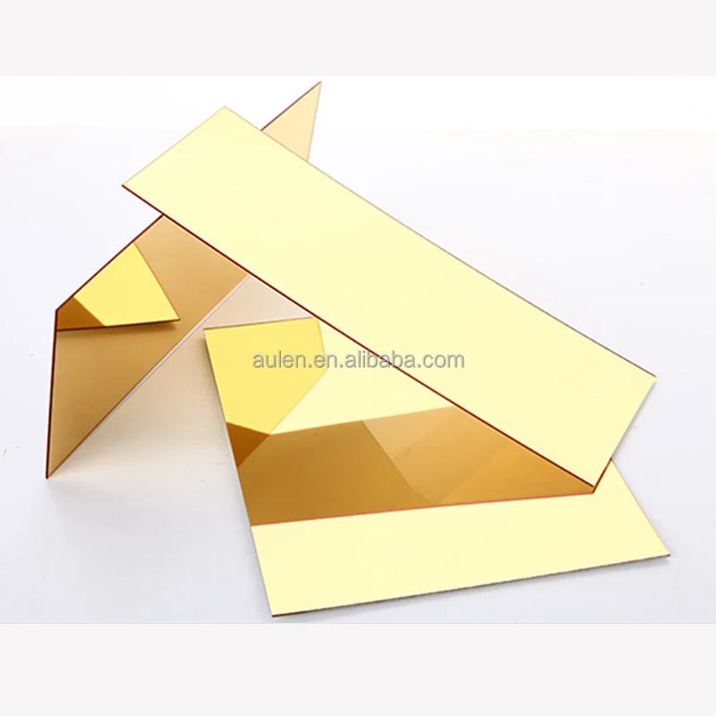 薄いゴールドアクリルミラーシート裏地接着剤付き Buy ゴールドアクリルミラー ゴールドアクリルミラー ゴールドアクリルミラー Product On Alibaba Com