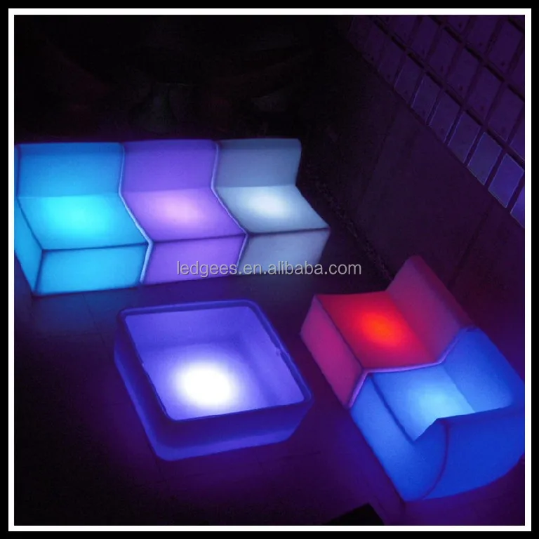 Modern RGB LED Bar Furniture with Nightclub Lighting for Sofa Chair Tables-Outdoor Commercial Event Furniture