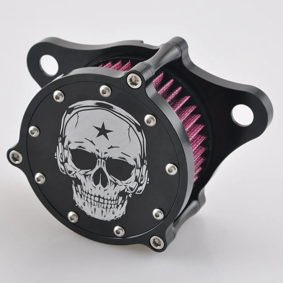 Skull Motorcycle Air Cleaner Intake Filter for Harley Sportster XL 883 1200 48