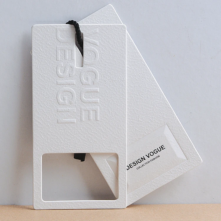 embossed swing tags