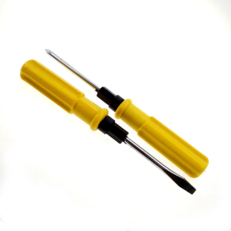 Yellow Handle Slotted Phillips Cross Head Screwdriver 6.7 Inchlength