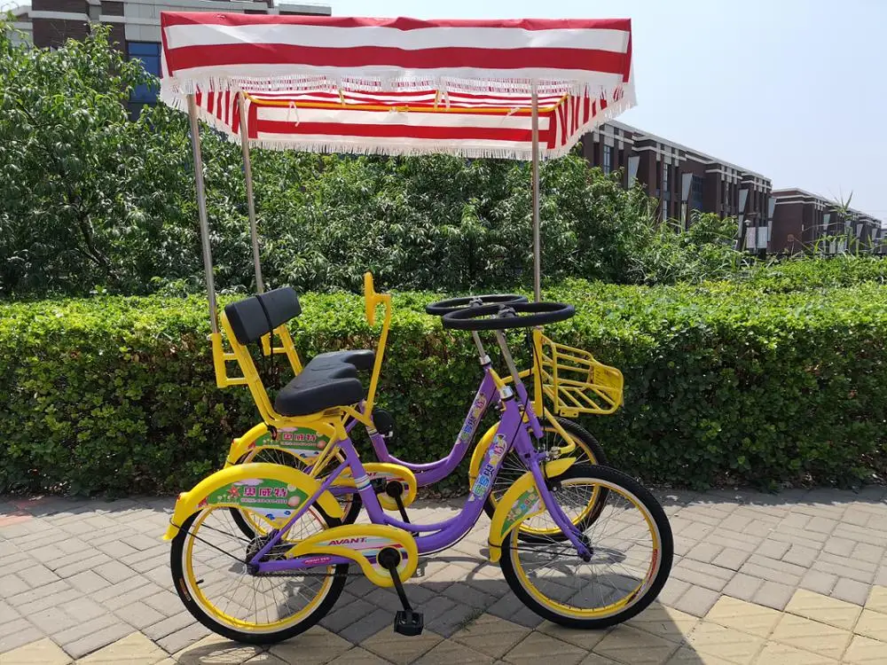 4 Wheels with Double Row Bicycle/4 Person Park Sightseeing for Rental/tourism Good Choice Bike