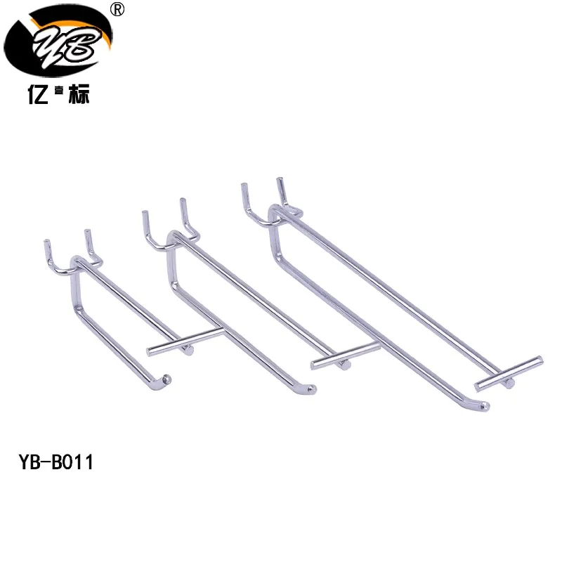 Дешевая металлическая хромированная колышек доска крюк с ценник панели pegboard