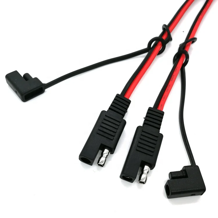 Heavy Duty DC Cord SAE Connector with Dust Cap SAE to SAE Extension Cable