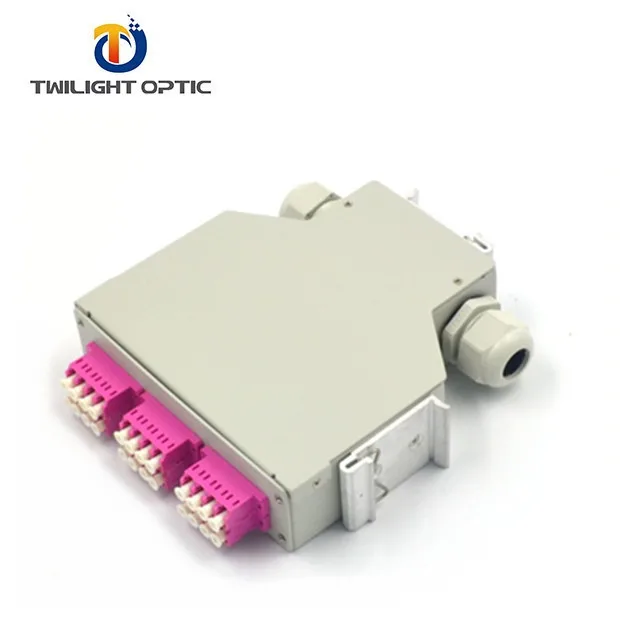 DIN rail glasvezelbox leeg voor 6 адаптеров 6xsc-дуплекс 6xLC-quad