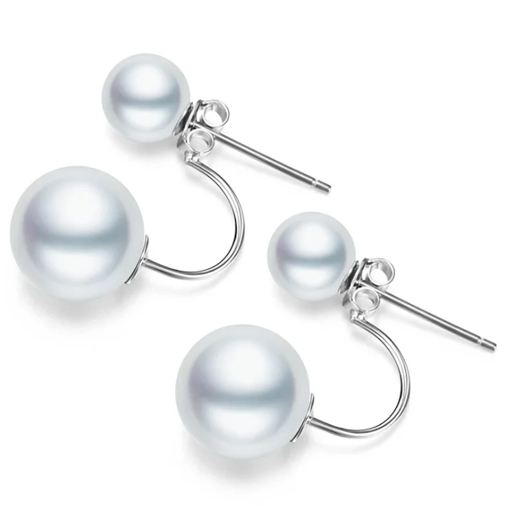 New Design Double Sided White 925 Sterling Silver Earrings Sea Shell Pearl Jewelry Buy New Design Earrings Sea Shell Costume Jewelry Sea Shell Pearl Jewelry Product On Alibaba Com