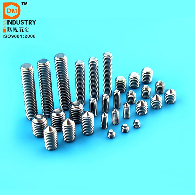 China Wholesale Headless Hexagon Allen Screw Flat Point Oem Brass