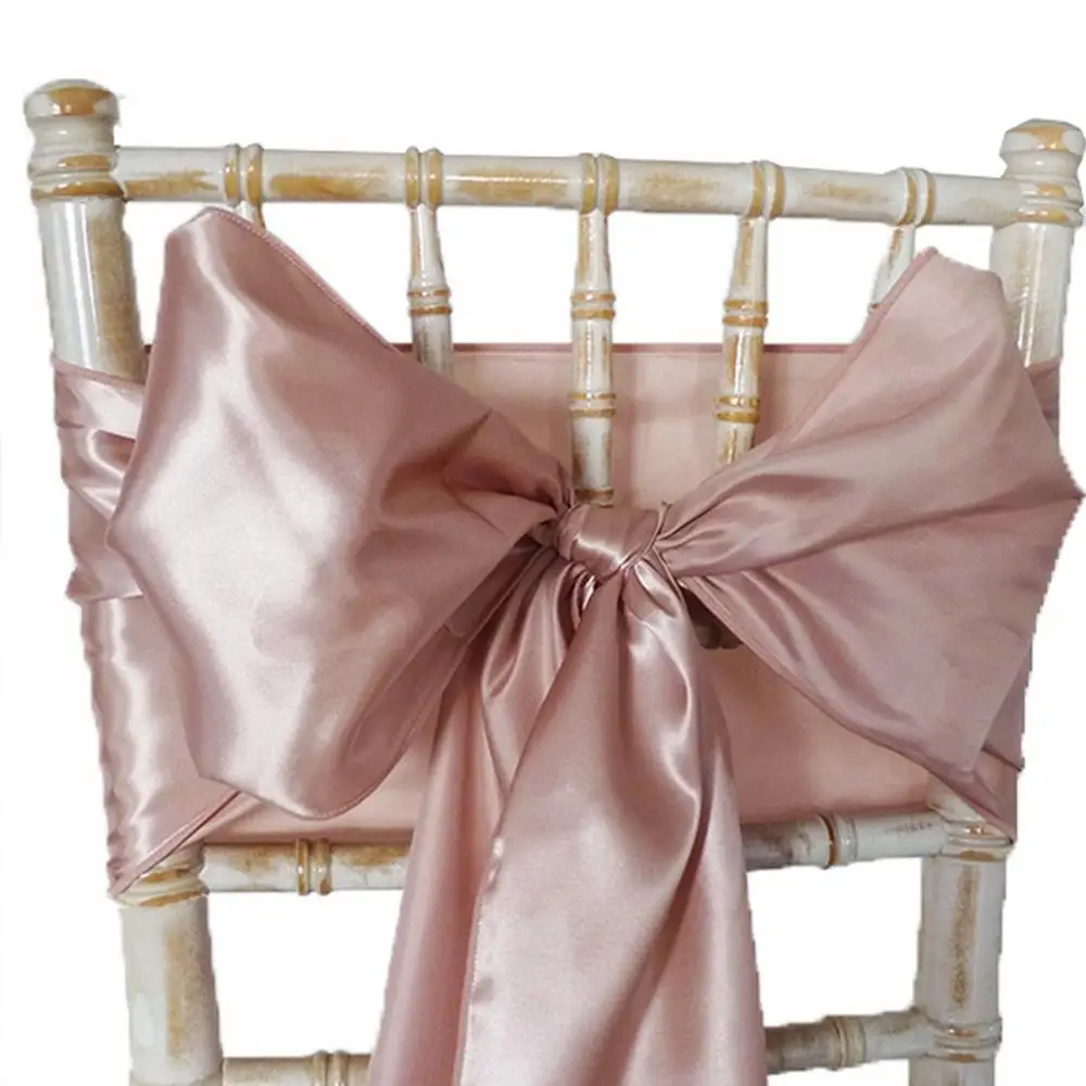 Cheap Hot Satin Rose Gold Chair Sashes For Wedding Buy Rose Gold Chair Sashes