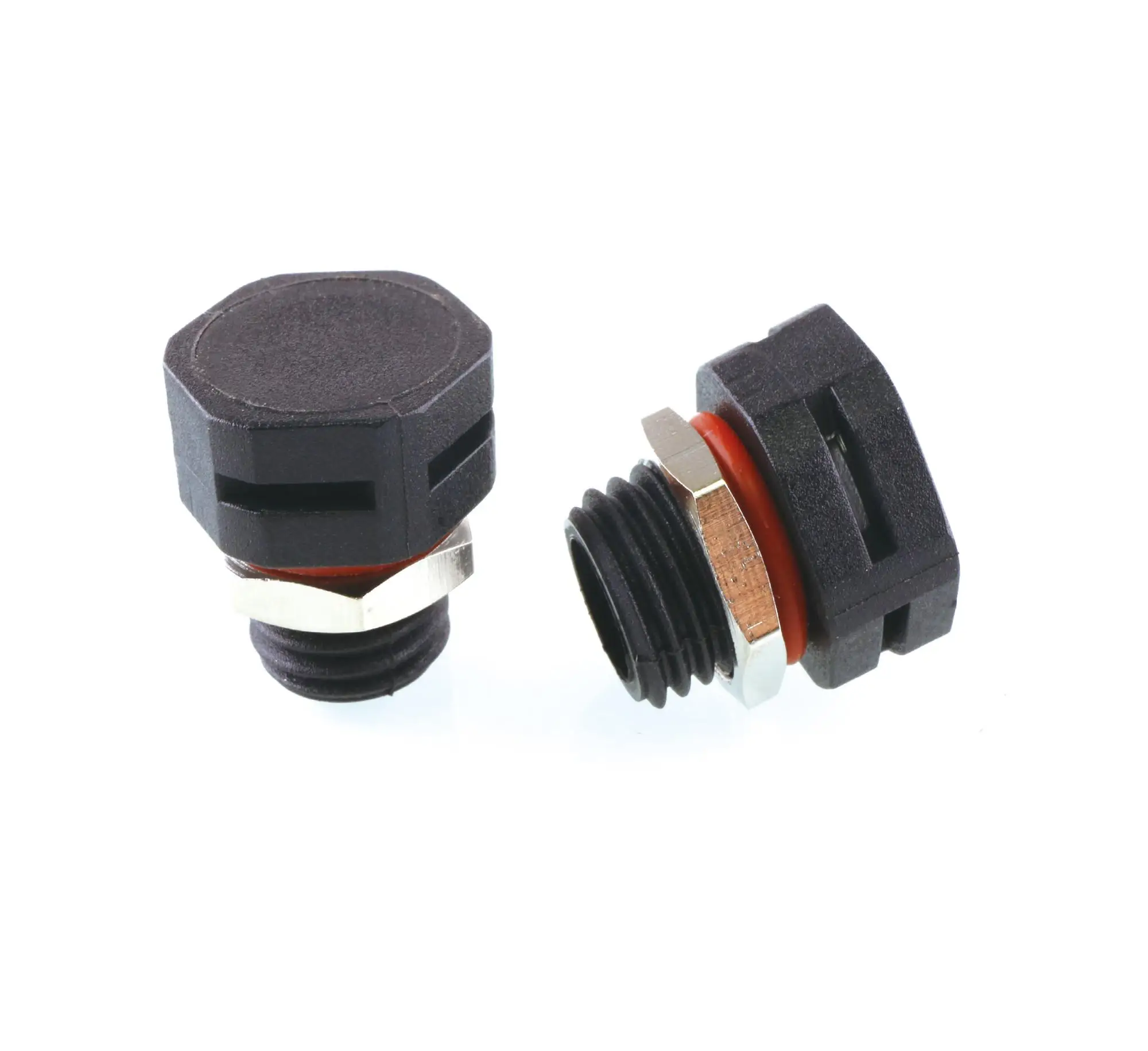 Lighting Hydrophobic IP 68 Air Permeable Black Plastic M12 Threaded Vent Valve