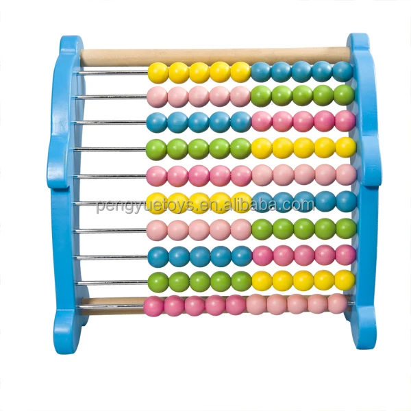 Классический деревянный Абакус, обучающая счетная игрушка, математический инструмент для малышей с красочными бусинами