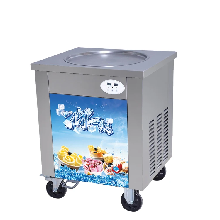 Квадратная машина для скручивания мороженого приготовления жареного закусок киоск