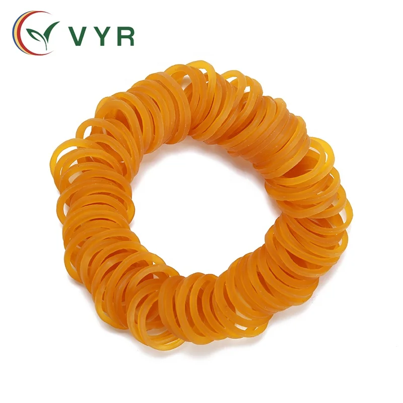 Competitive Price 0.6 Inches in Diameter Thailand Elastic Natural Yellow Rubber Band