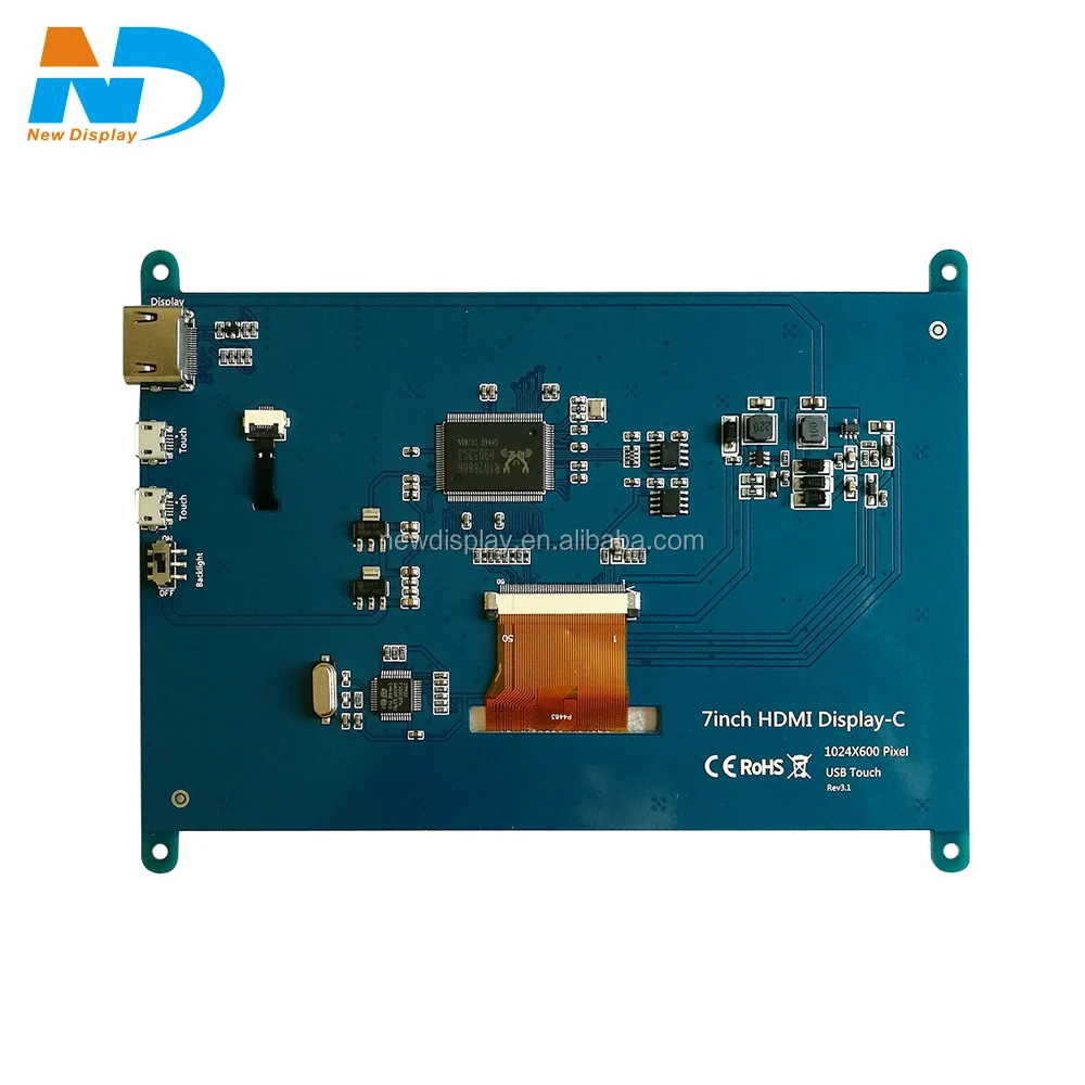 7 дюймов tft lcd (жидкокристаллический дисплей) 1024*600 ips ЖК-монитор с сенсорным дисплеем