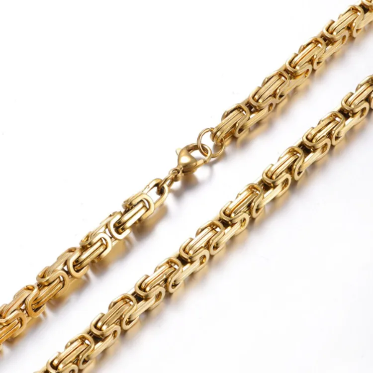 14k Pvd Gold Byzantine Chain New Gold 