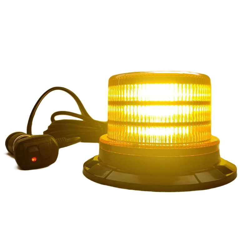 Gyrophare LED Magnétique Ambre Rotatif/clignotant 12-24V Pour Tracteur, Utilitaire - Avertissement