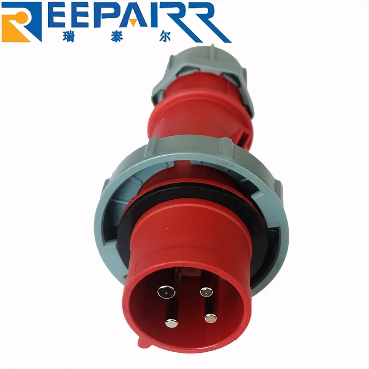 IP67 4P 32A Reefer Container Electrical Plug Socket for Refrigeration